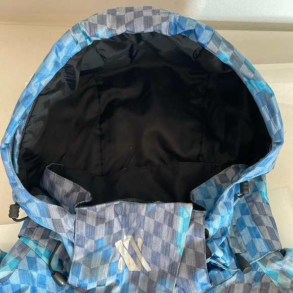 Volkl Big Mountain Womens medium size 8 Ski jacket blue check pattern sensortex - Picture 12 of 12